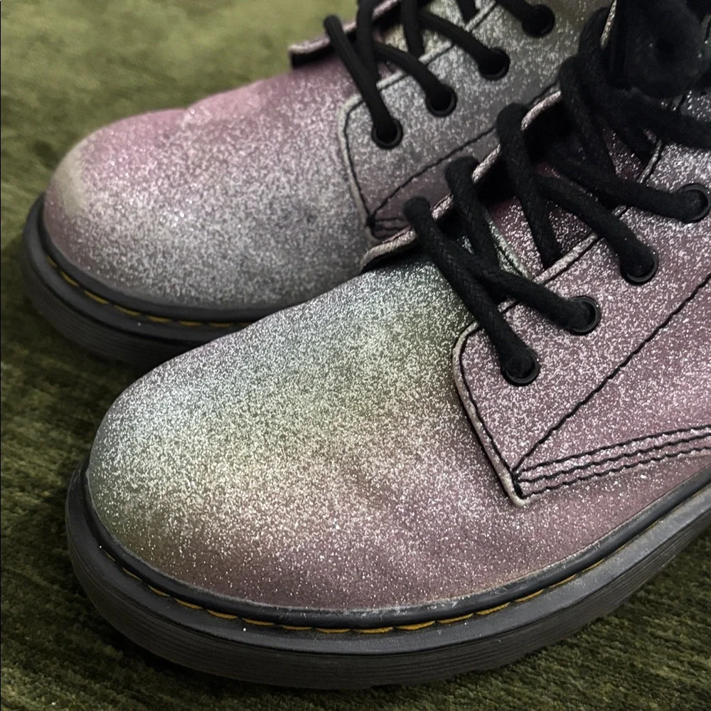 Dr. Martens 1460 PASCAL‎ RAINBOW GLITTER Girls Boots Size 3